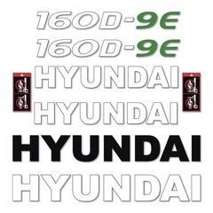 Hyundai 160D-9E Decal Kit Forklift – Aftermarket Kit