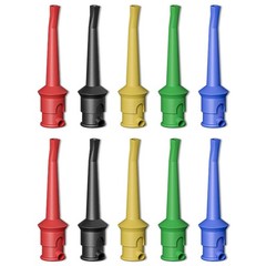 Cleqee Test Hook Clip 10pcs Spring Loaded Probe Set Electronic Parts 5 Colors