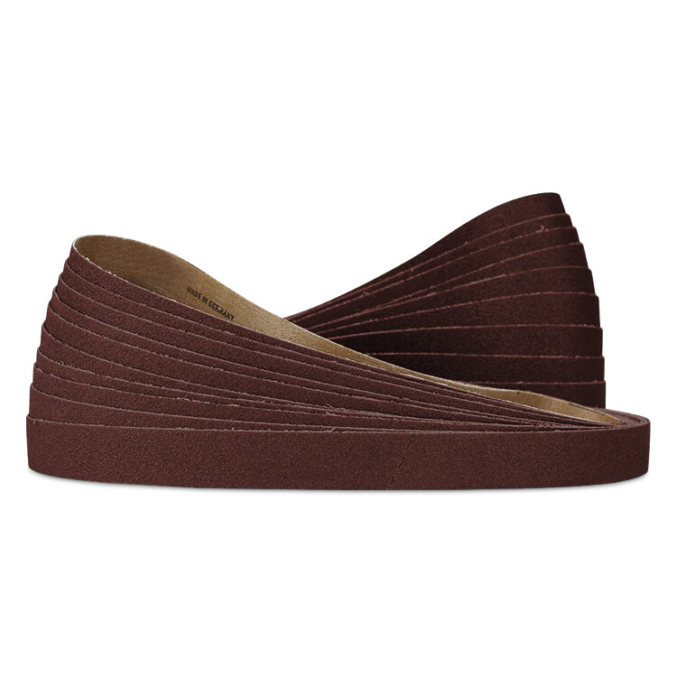 3/8″ x 13″ (10mm x 330mm) 120 Grit Aluminum Oxide File Sanding Belts – 20 PACK