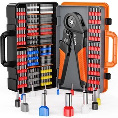 Ferrule Crimping Tool Kit – AWG 28-5 (0.08-16mm²) Hexagonal Ferrule Crimper w…