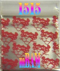 200 2.5 3.0 MIL PINK PANTHER LOT Apple Zip Baggies Silver Metallic 1034-2020