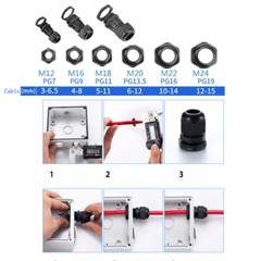 Cable Gland Connector Wire Terminal Blocks Electric Junction Box Waterproof