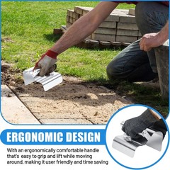 Landscape Curbing Trowel Concrete Shaping Tool Stainless Steel with Handle DI…