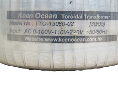 Keen Ocean Toroidal Transformer TTO-13080-02 / AC 0-100V-110V-220V 50/60Hz