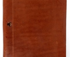 Borlino Italy Customized/Branded Journal for Justice HQ Leather 8.5x6in USED