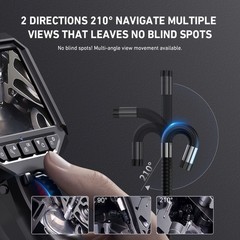 Ralcam Articulating Borescope Endoscope with Light 8.5mm Inspection Camera 10FT