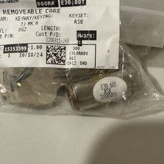 Sargent Assa Abloy Removable Core Large Format Cam Cylinder DG2630015 W/2keys B7