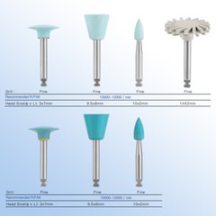 AZDENT kit de pulido de resina dental discos ruedas burs RA 2.35mm 12pcs/pack