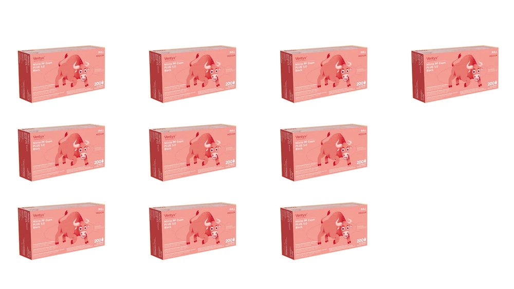 Ventyv Nitrile PF Exam Gloves Plus 5.0, Medium, Case of 2000 – 10335108
