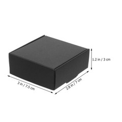 15pcs Small Corrugated Mailer Boxes with Lids for Mailing and Packaging Black
