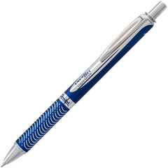 Pentel Energel Alloy Retractable Liquid Gel Pen, 1 Count (Pack of 1), Blue