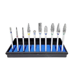 10 Pcs Dental Lab Polishing Bur Drills Tungsten Steel Carbide Burs Burrs 2.35MM