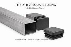2″ Inch Square Tube End Plug Post Cap End Caps 4 Plugs per package