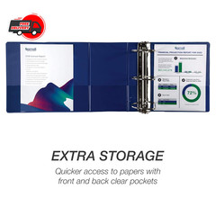 Samsill Durable 6 inch 3 Ring Binder Made in USA Locking D Ring FSC 100% Recy…