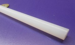 PVDF Round Rod, White (.500″) 1/2″ Diameter x 4 Foot Length
