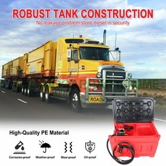 48Gallon Portable Gasoline Fuel Tank w/ 12V DC Electric Fuel Transfer Pump 15GPM