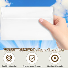 1000PCS A7 Envelopes 5.25×7.25″, Self-Adhesive for 5×7 Cards Mailing Bulk