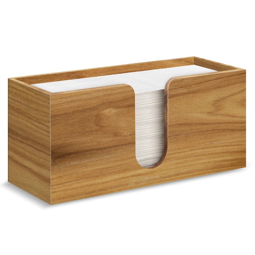 Acacia Wood Paper Towel Dispenser Countertop, Paper Towel Holder for Bathroom…