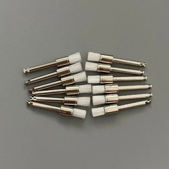 100 Pcs Dental Disposable White Nylon Polishing Flat Latch Polisher Prophy Brush