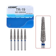 AZDENT 100Pcs Dental Diamond Burs for High Speed Handpiece Medium FG 1.6MM