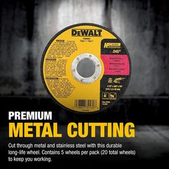 4-1/2 Inch Cut-Off Wheel, Angle Grinder Cutting Disc, General Purpose, 5-Pack