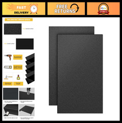 2 Pack Black ABS Plastic Sheets 12″x16″ 1/8″ Thick, Durable Moldable DIY Materia
