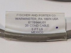 Fischer & Porter 677B944U01 20 Conduit Cable, 5 Foot Length, Grey