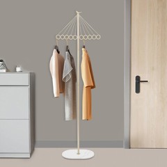 Metal Clothing Display Rack Coat Shelf Entrance Clothing Rack with 10 Hooks USA