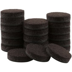 SoftTouch 3/4″ Round Reusable Felt Furniture 3/4 Inch (20 Count), Brown