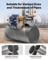 VEVOR Electromagnetic Gas Pipe Cutting Machine 0.2″-4″ Thick Tube 2″-30″/Min
