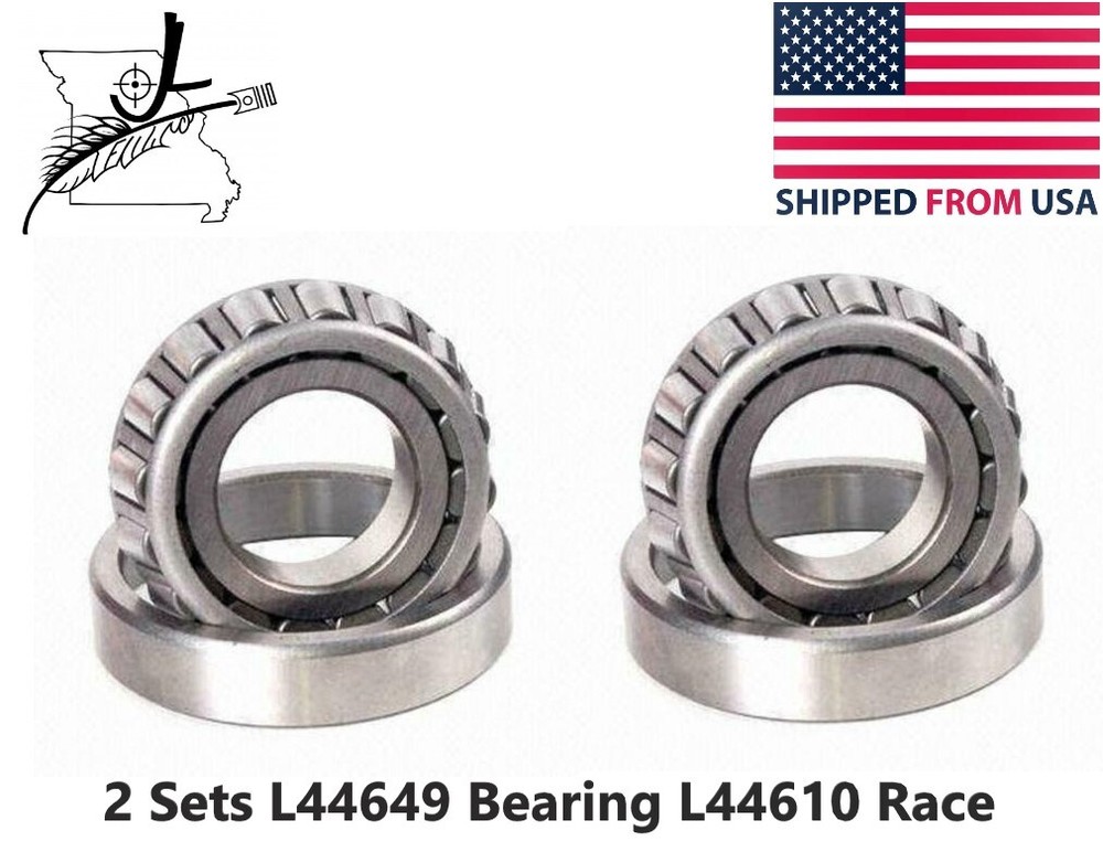 1 1/16″ Shaft Trailer Bearing & Race 2 Sets L44649 L44610 Carry On OD 1.98″ 0.58