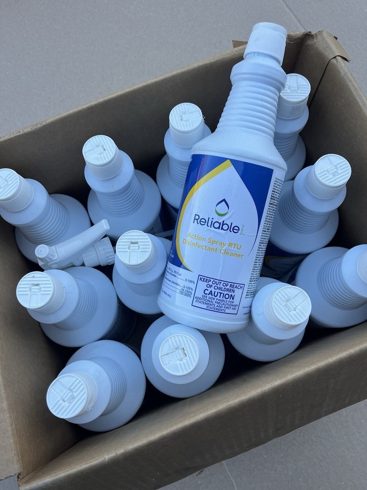 Reliable RTU disinfectant cleaner case of 12 bottles