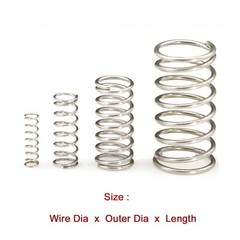 10Pcs Wire Dia 1.6mm / 1.8mm 304 Stainless Steel Compression Spring OD 10mm-30mm