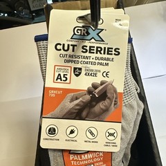 8 PairsGRX Cut Series Cut Resistant Gloves Dipped Coated Palm GRXCUT 735 Size XL