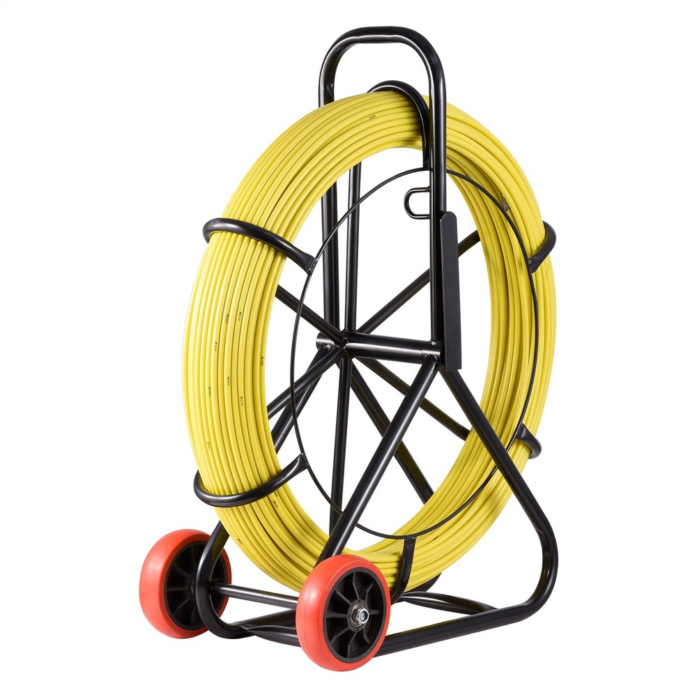 Fish Tape 8mm 150m Fiberglass Rod Cable Puller Wire Reel Rod Duct Rodder—