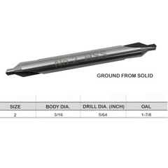 5 Pieces Number 2 Center Drill 60 Degree HSS Combined Countersink Bits Drilling