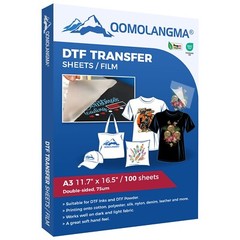DTF Transfer Film A3 11.7″ x 16.5″ 100 Sheets Double Sided Matte Hot Peel USA