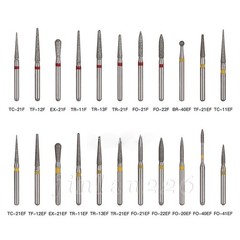 100 Types Dental FG Diamond Burs For High Speed Handpiece Friction Grip 50pcs