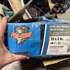 2000 Pack Pro-Twist 5/16″ Hex Washer Head Self-Drilling Screws HWD10200