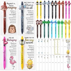 20 Sets Funny Employee Appreciation Gifts Bulk Funny Animal Thank You Ballpoi…