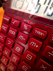 🧮 Casio SL-1100TV METALLIC RUBY RED 💎🍒Gem Collectible Calculator BIG Display
