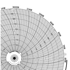HONEYWELL BN 24001660-063 Circular Paper Chart, 24 hr, 100 pkg 5MEF6