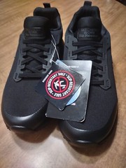 NWT Skechers Slip Resist, EH,Memory Foam Womens 7.5 Black Work Shoes NWOB