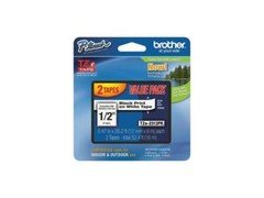 Brother TZE2312PK Black Print on Premium White Laminated Tape for P-touch Label