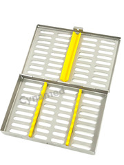 DENTAL SURGICAL AUTOCLAVE STERILIZATION CASSETTES RACKS BOX FOR 10 INSTRUMENTS