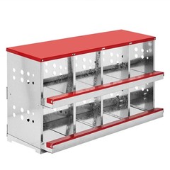 8 Compartment Roll Out Chicken Nesting Box Basket Egg Nest Laying Hens Coop Box
