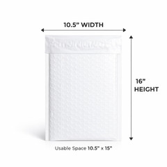 200 Poly Bubble Mailers 10.5×16 Padded Shipping Envelopes Self Seal Choose Color