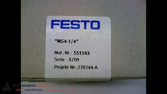 FESTO MS4-FRM-1/4 WITH ATTACHED PART MS4-LR-1/4-D6-VS SERIES X709, NEW #151554