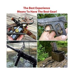 2625 lbs Fish Magnets Kit, Double Sided Magnet Fishing Kit with Rope, Super S…