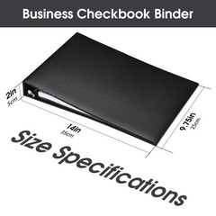 7 Ring Check Binder, 3-On-A-Page Business Checkbook Holder, 500 Checks Capacity